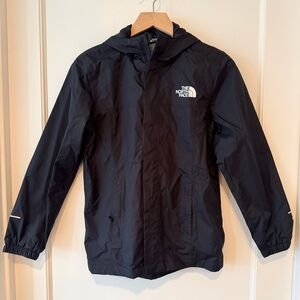 The North Face Kids Black Raincoat - Size Medium
